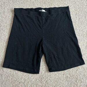 Cotton Black Biker Shorts